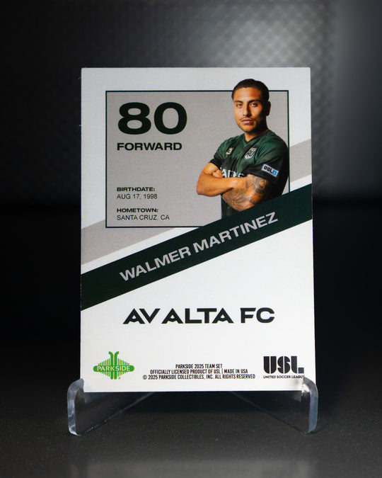 2025 AV ALTA FC Player Card Team Set