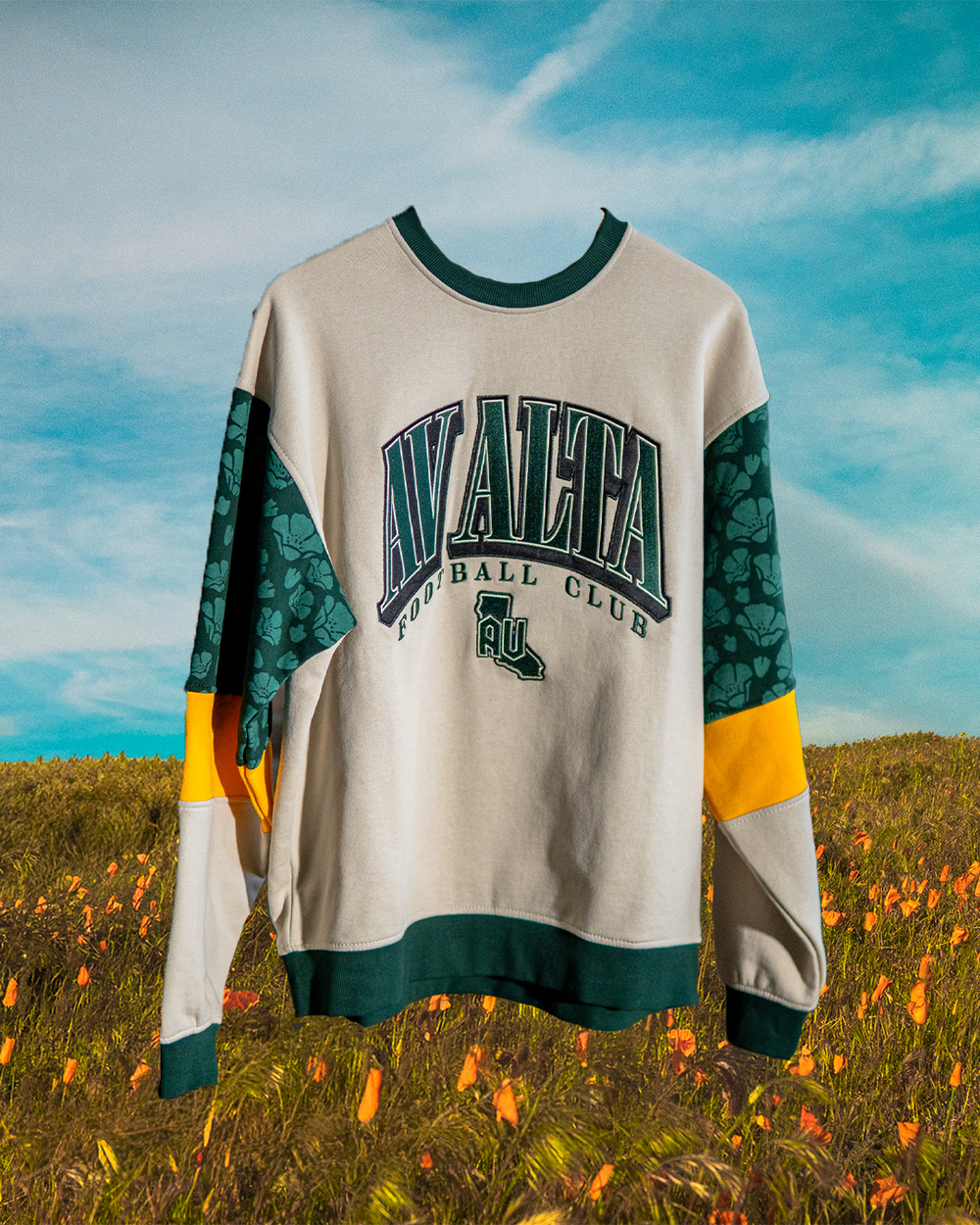 Poppy Block Crewneck